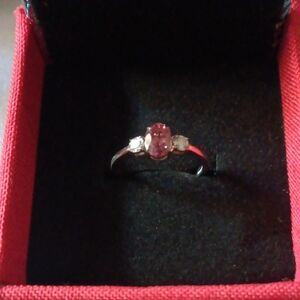 Premium Color Change Garnet and G-H SI Luxuriant Lab Grown Diamond 1.20 ctw Ring